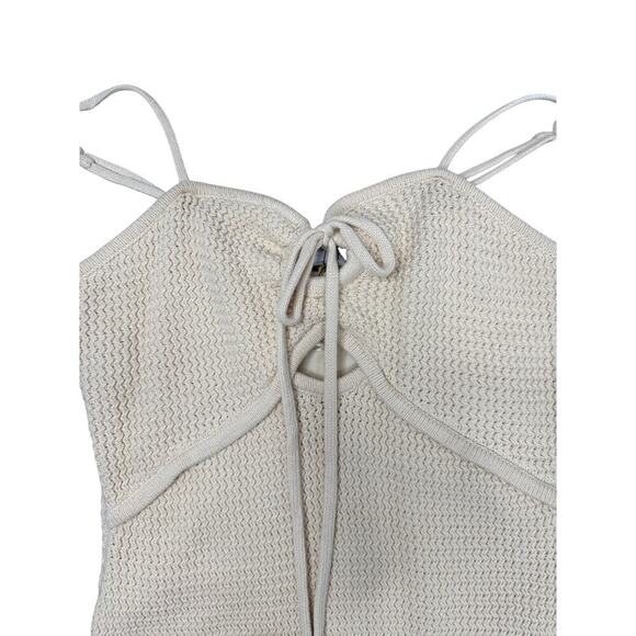 NEW House of Harlow 1960 Cream Crochet Dress Size Large - Picture 8 of 14